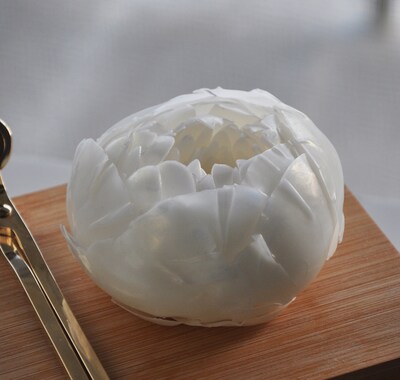 White Peony flower candle. Scented. Unscented - image1